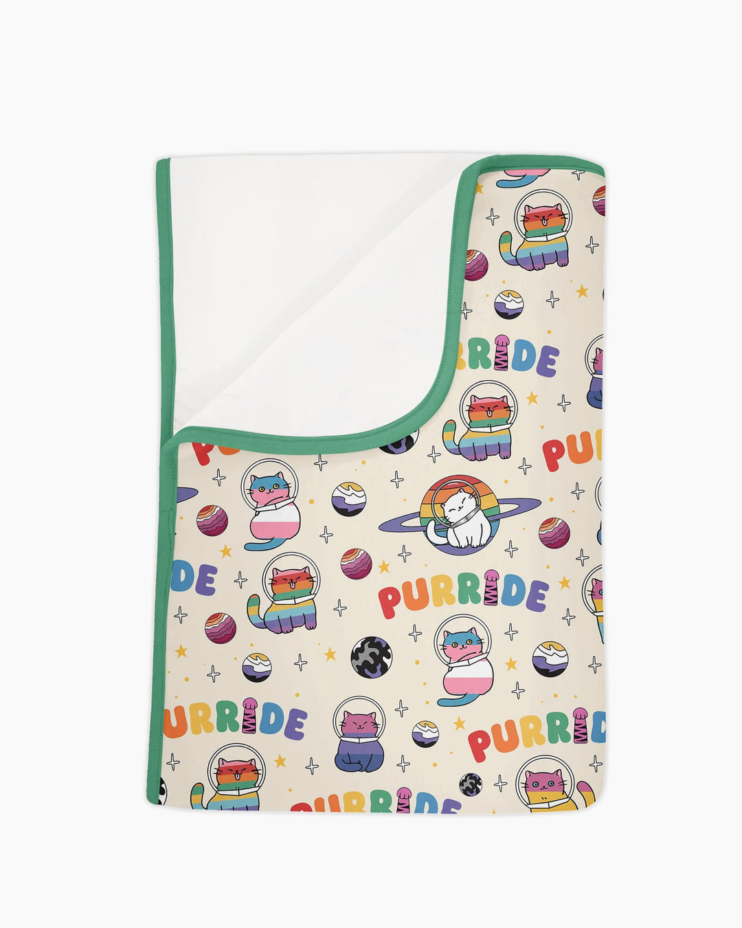Rainbow Space Cats Family Matching Bamboo Blanket