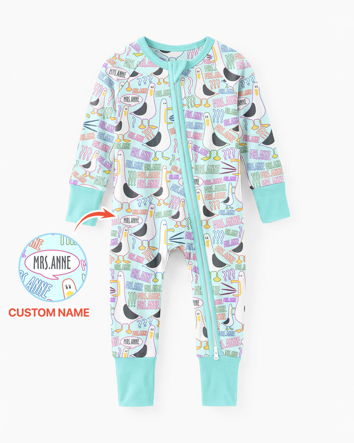 Teacher Teacher Teacher Funny Seagull Bamboo Convertible Zippy