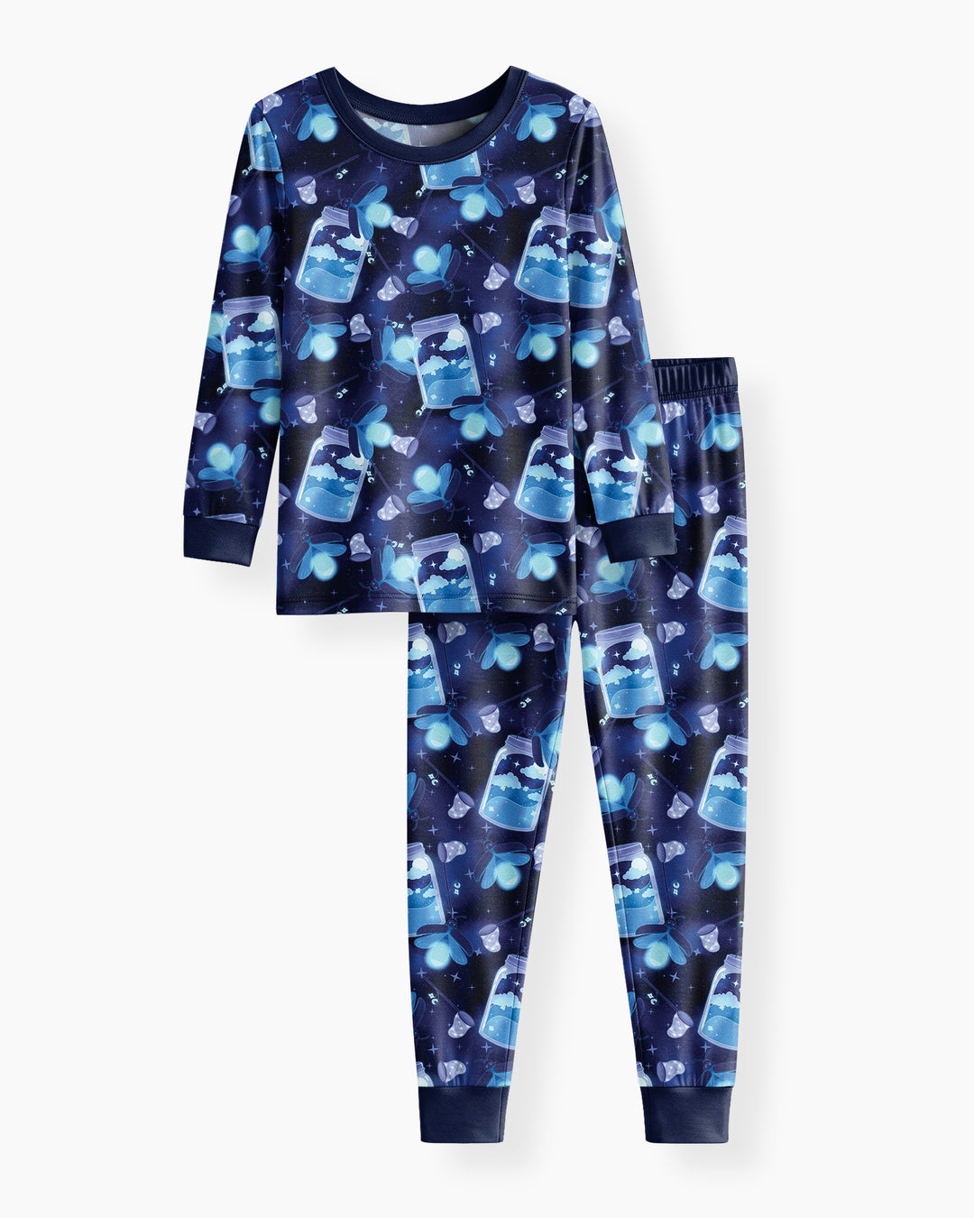 Starry Firefly Magic Family Matching Bamboo Two Piece Long Sleeve Pajama Set