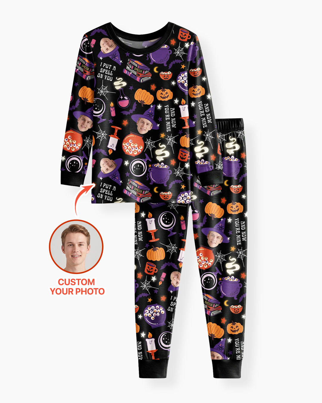 Halloween Little Witch Bamboo Two Piece Long Sleeve Pajama Set