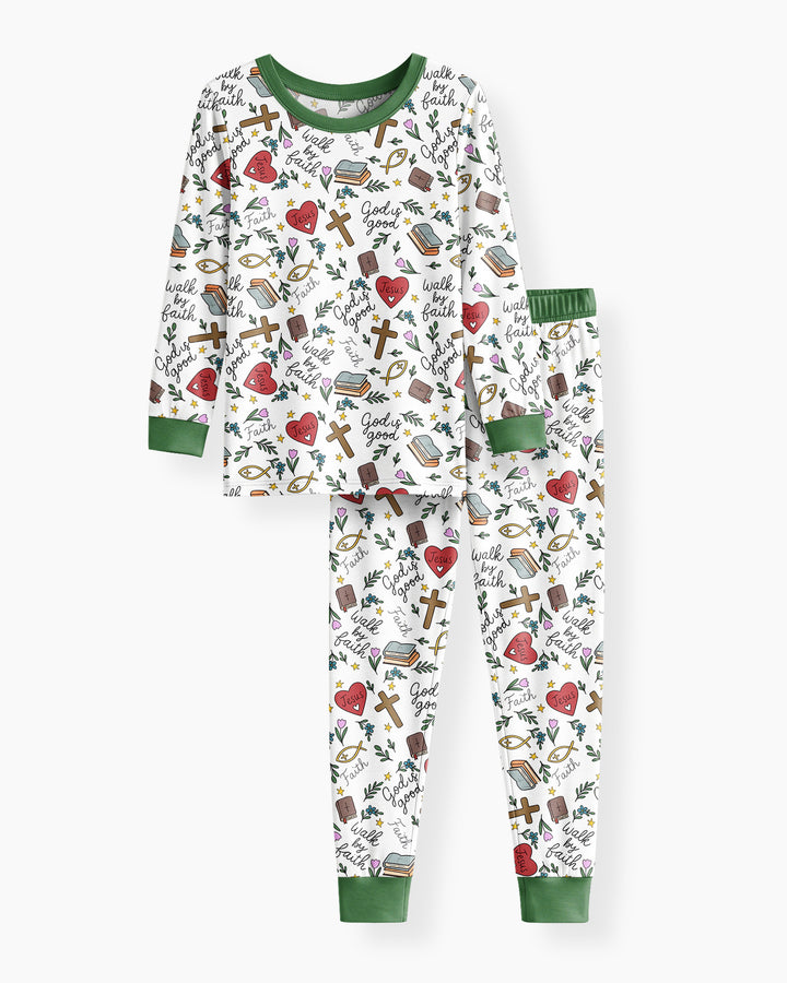 Conjunto de pijama de dos piezas de bambú con mangas largas, plantilla PERSONALIZADA