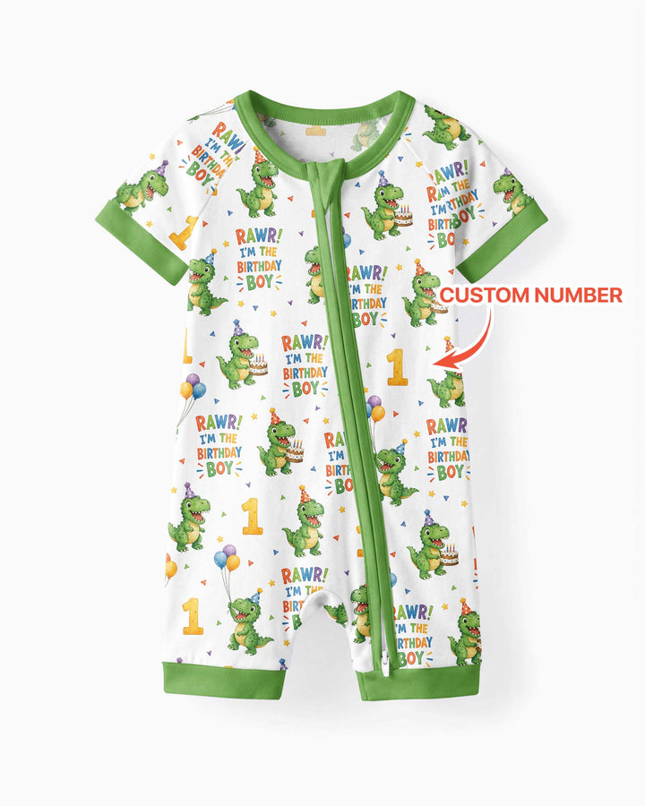 Plantilla PERSONALIZADA de Bambú Pijama Corto con Cremallera
