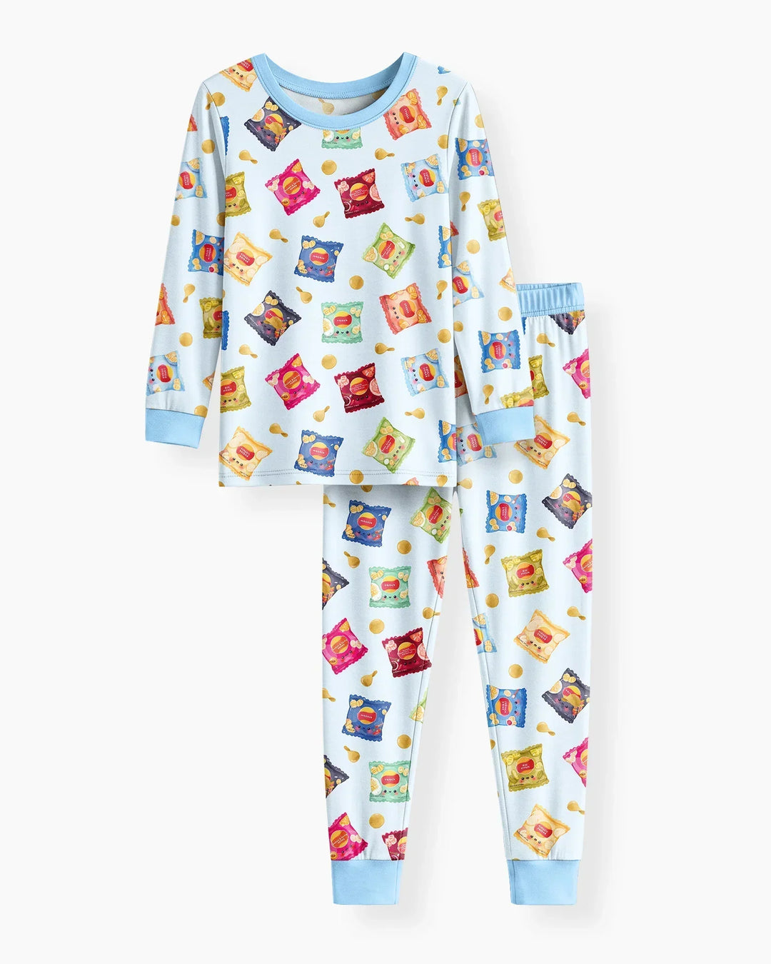 Potato Chips Bamboo Two Piece Long Sleeve Pajama Set