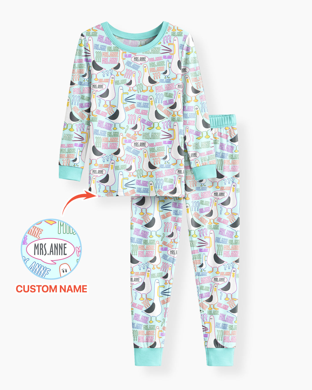 Conjunto de pijama de dos piezas de bambú con mangas largas, plantilla PERSONALIZADA