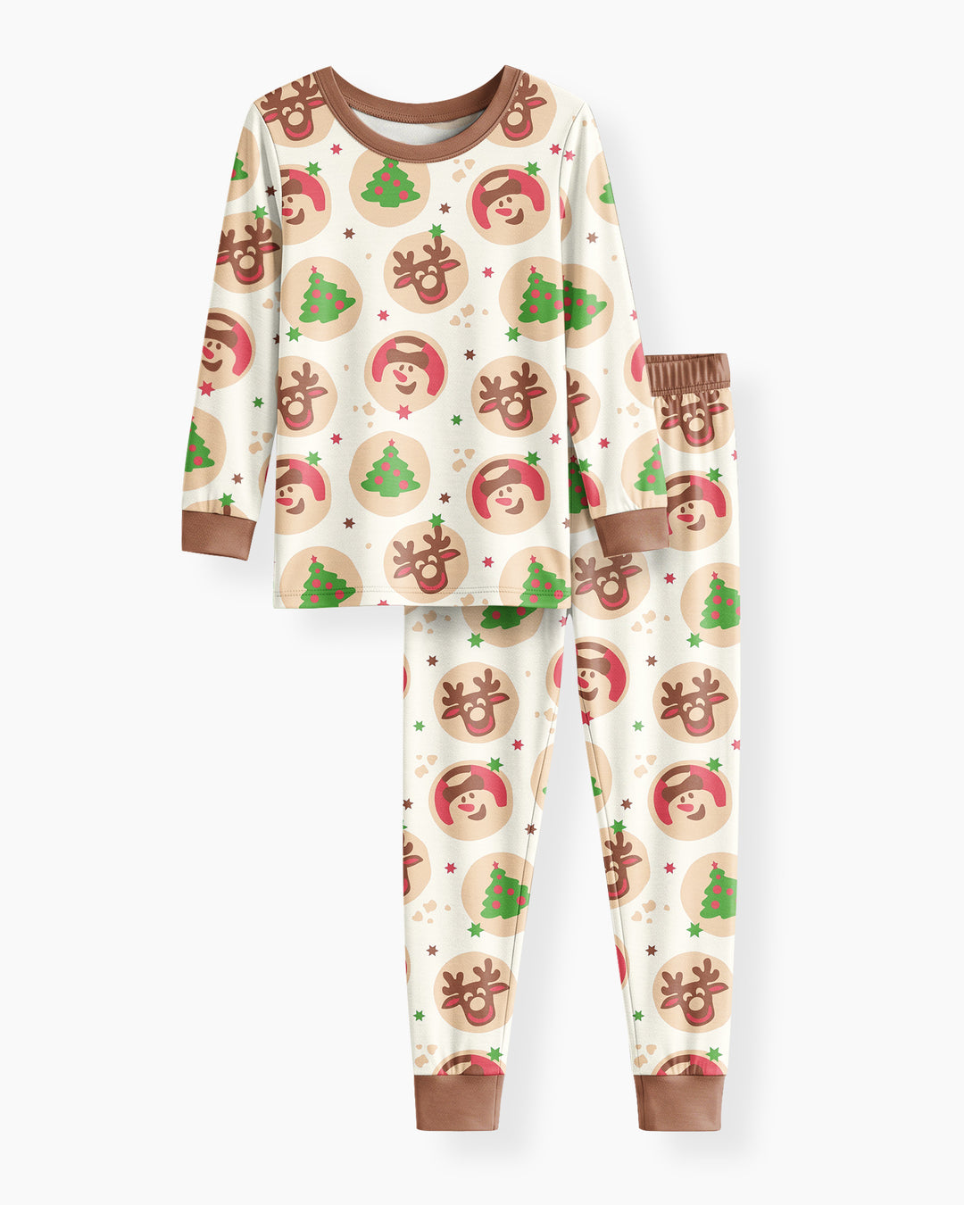 Holiday Cookie Party Family Matching Bamboo Two Piece Long Sleeve Pajama Set