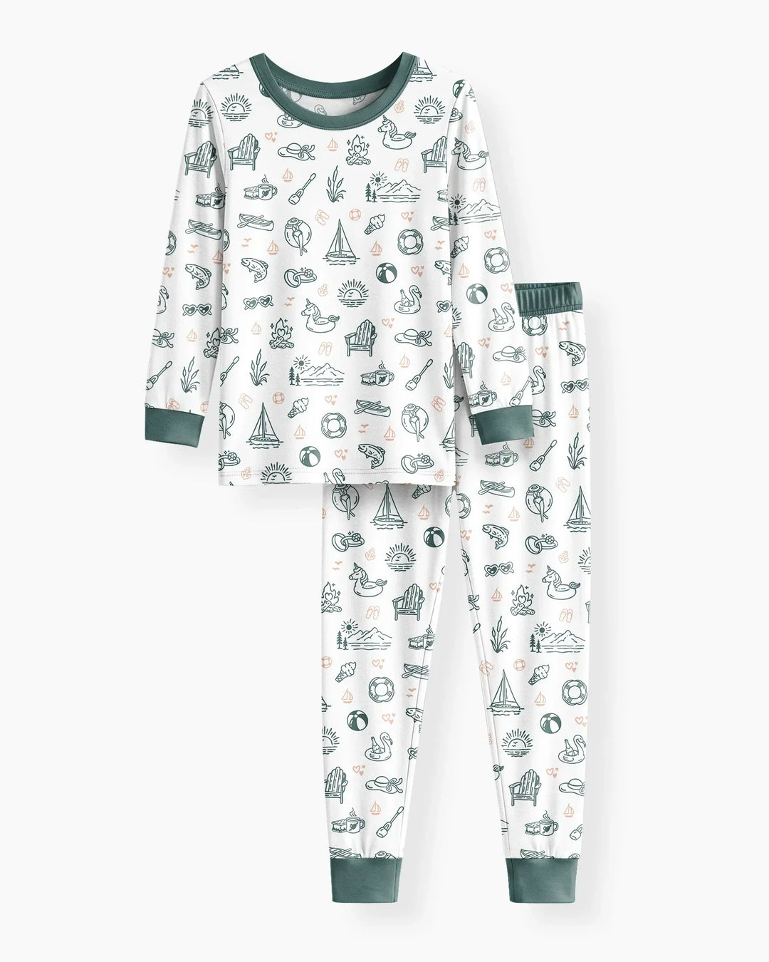 Lake Vibe Bamboo Two Piece Long Sleeve Pajama Set