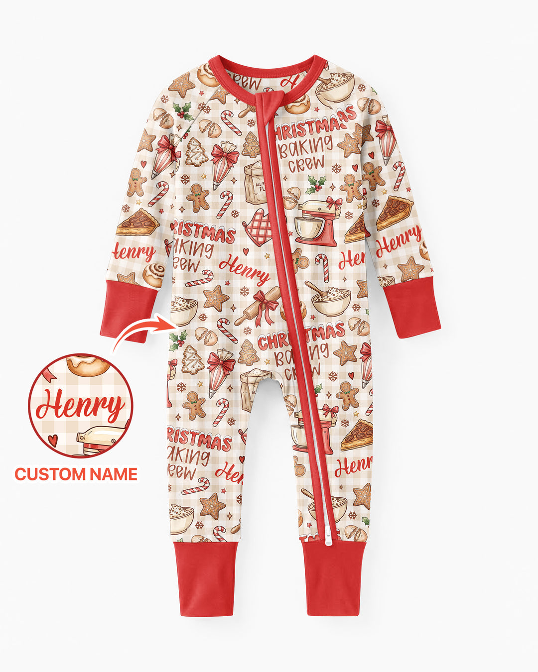 Christmas Baking Crew Bamboo Convertible Zippy