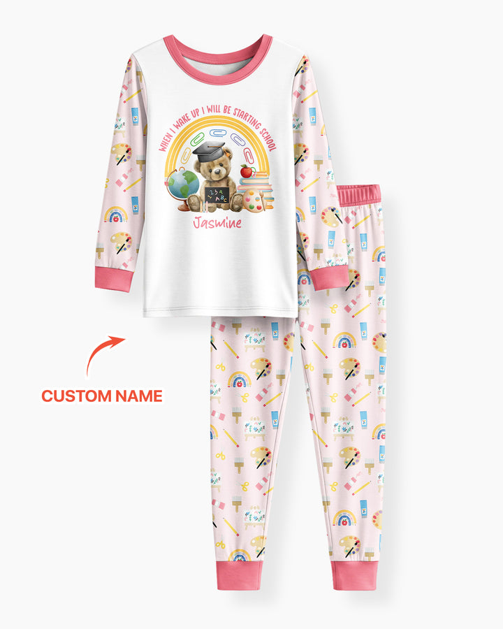 Zweiteiliges Langarm-Pyjama-Set mit Sommerfrüchten