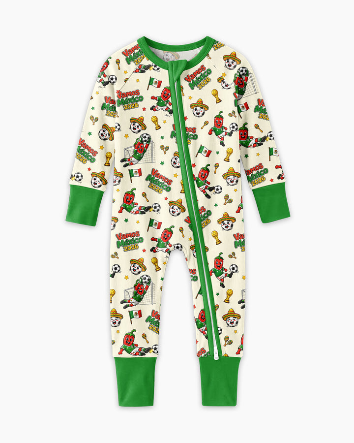 Cartoon World Soccer Vamos Mexico Family Matching Bamboo Convertible Zippy