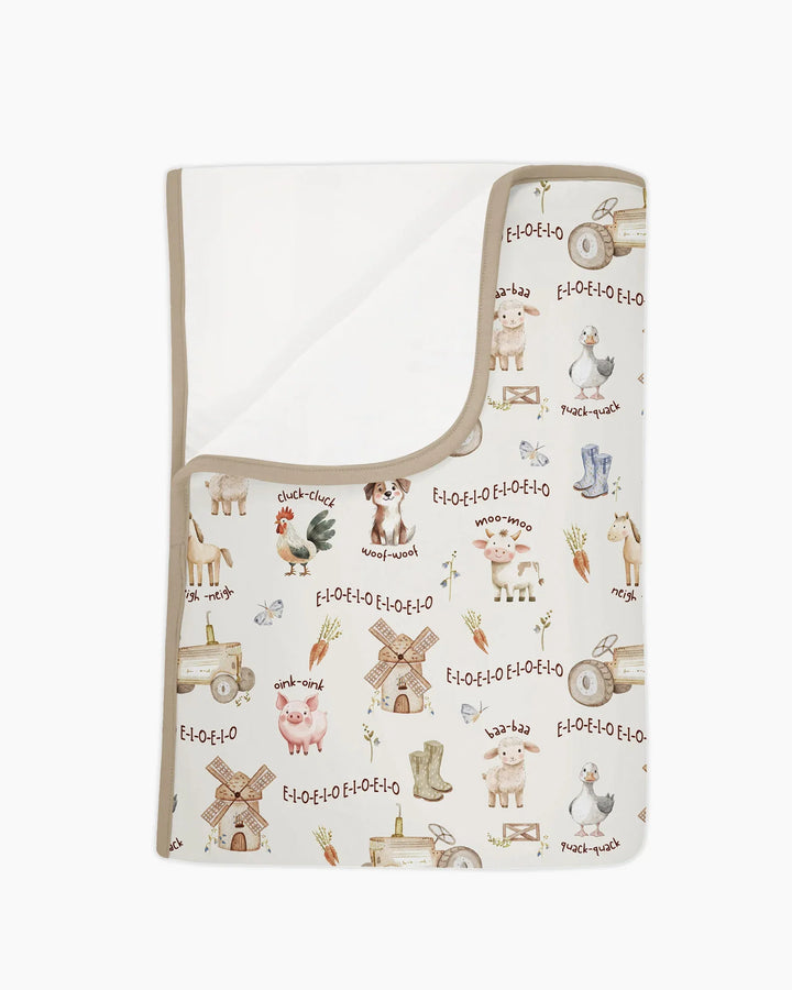 Old McDonald Farm Family Matching Bamboo Blanket