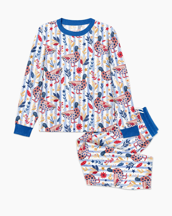 Patriotic Mallard Duck Bamboo Men's Pajama Set