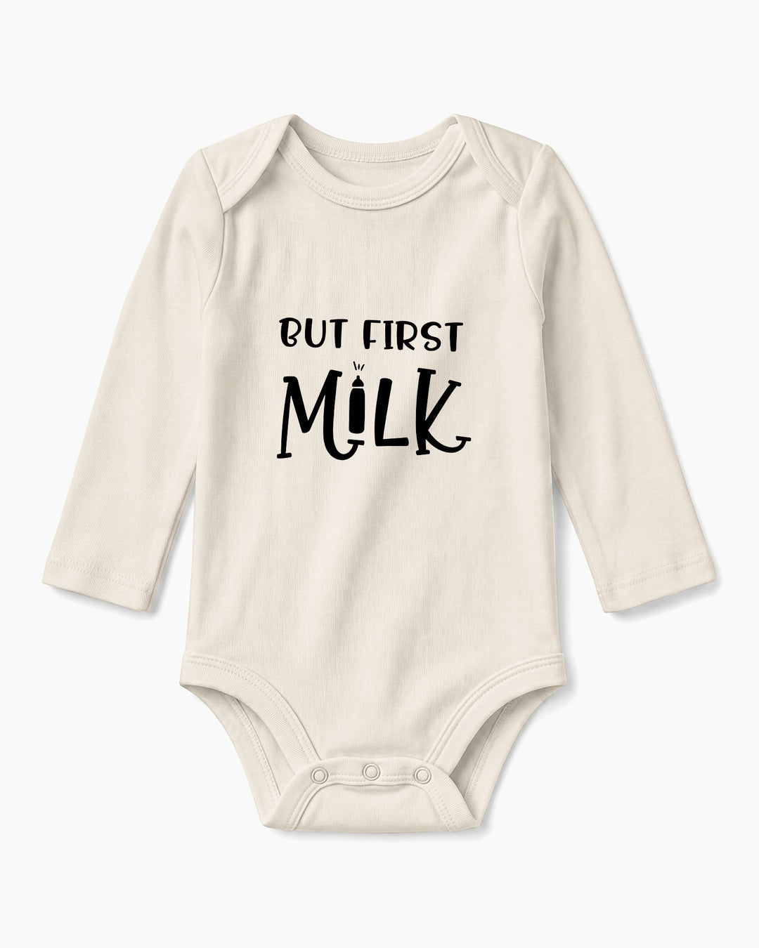 But First Milk Funny Baby Bamboo Bodysuit