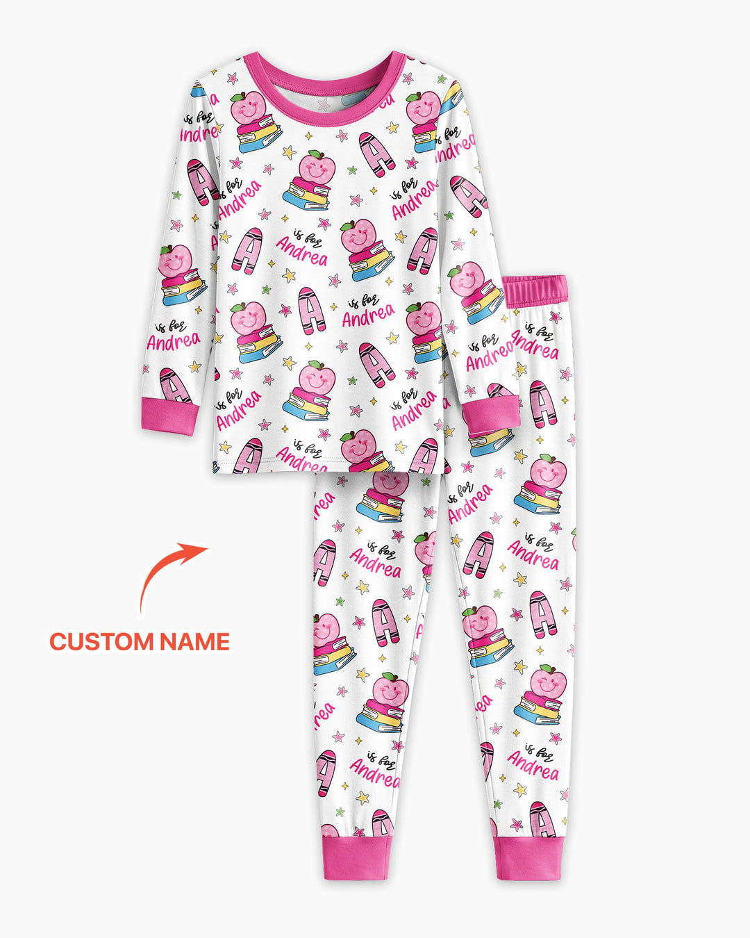 Conjunto de pijama de dos piezas de bambú con mangas largas, plantilla PERSONALIZADA
