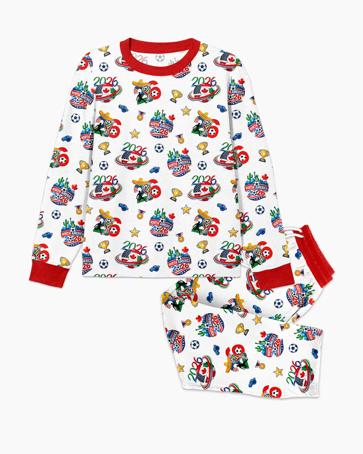 World Soccer North America 2026 Family Matching Bamboo Men's Pajama Set