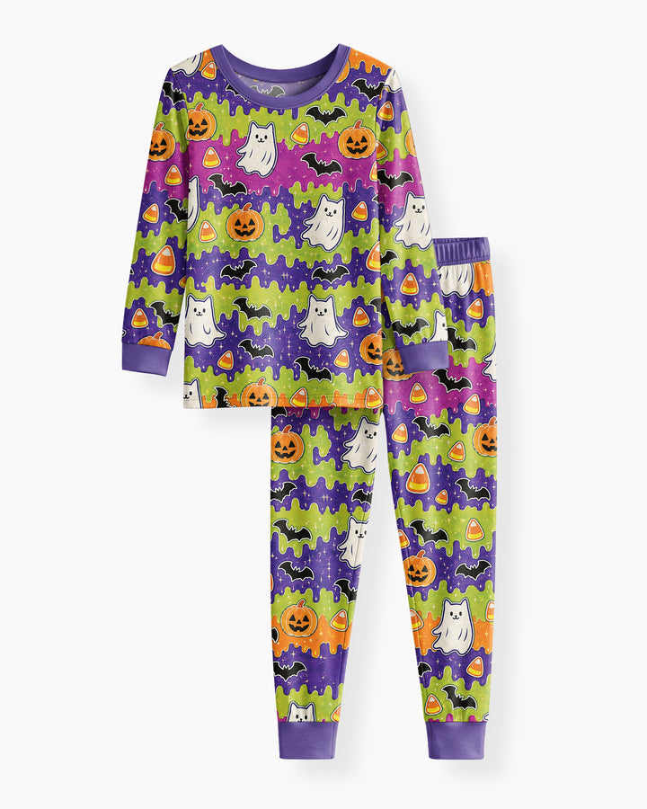 Spooky Slime Cuties Bamboo Two Piece Long Sleeve Pajama Set