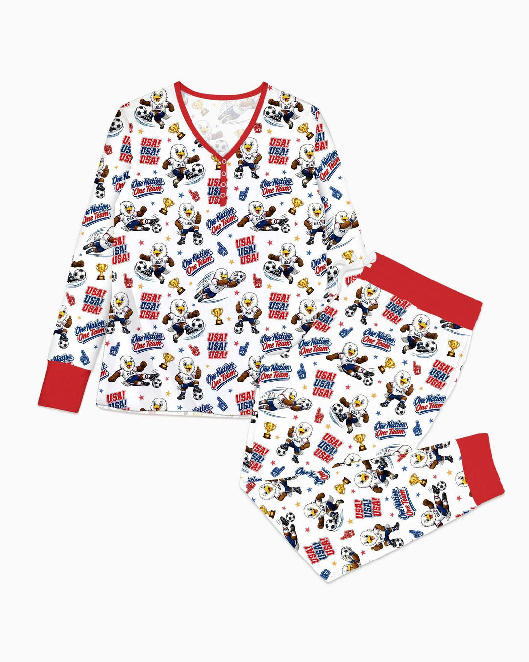 Soccer One Nation One Team Bamboo Women Pajama Set