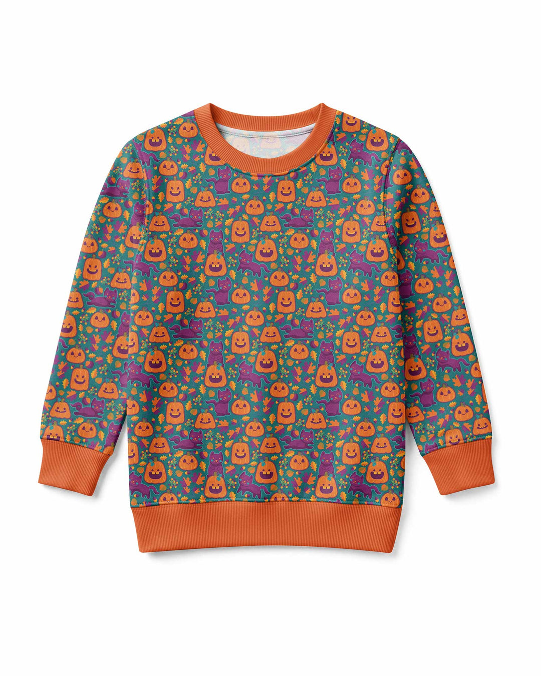 Cats and Pumpkins Bamboo Crewneck Sweatshirt