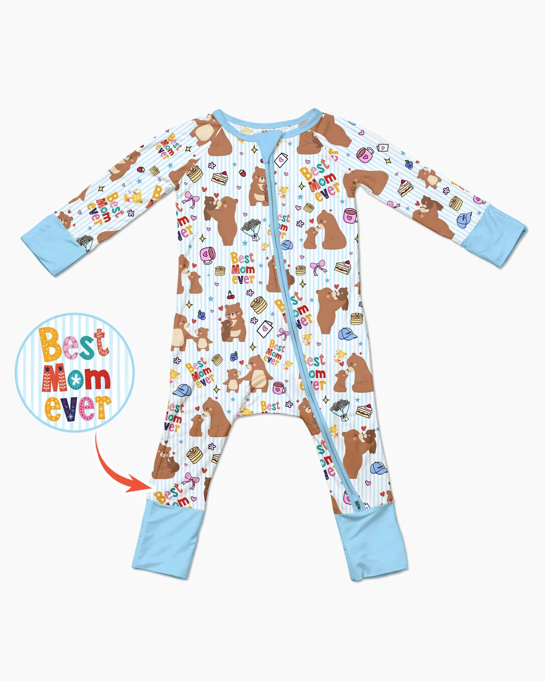 Best Mama Bear Ever Family Matching Bamboo Convertible Zippy