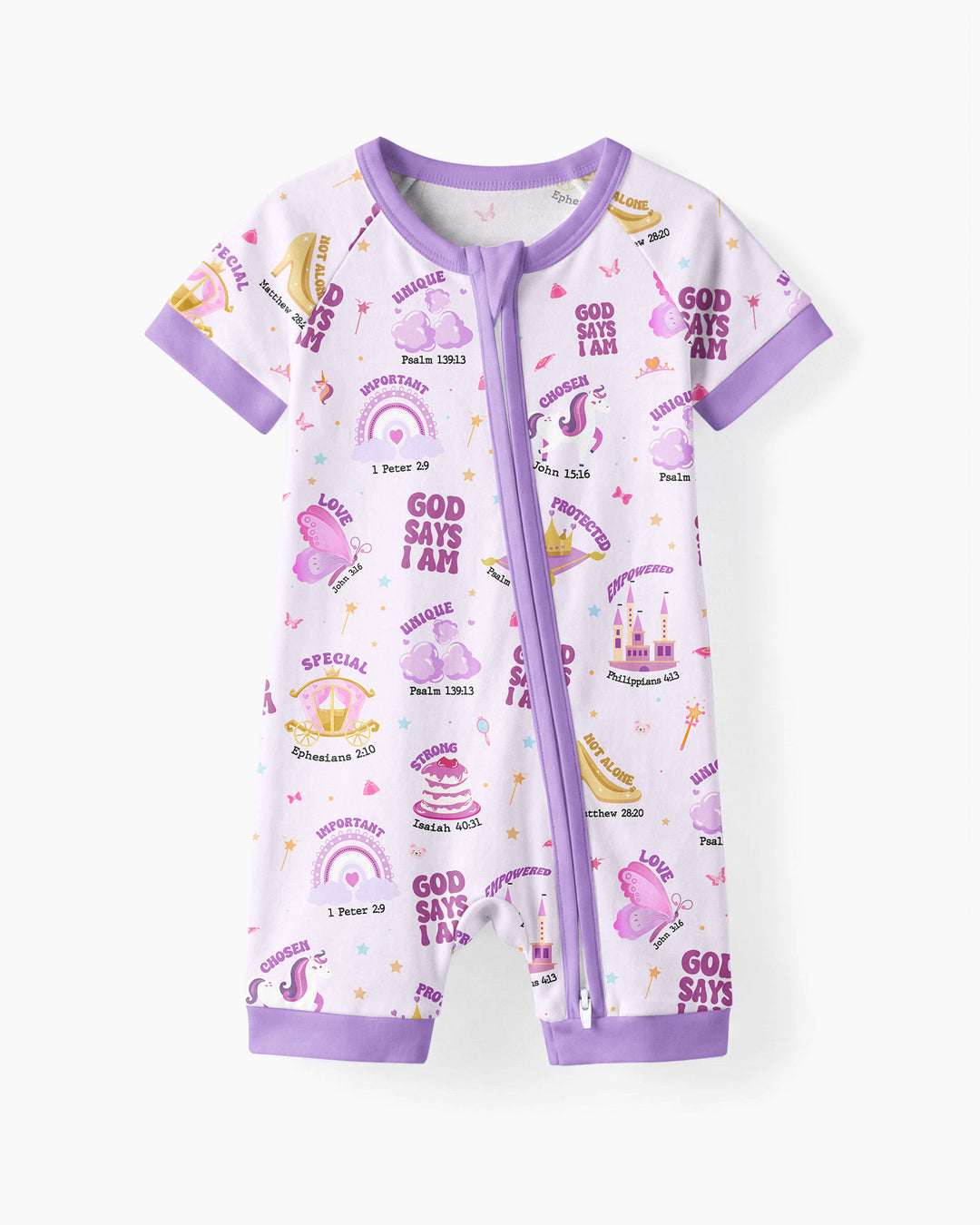 God Says I Am Girl Bamboo Shorty Zippy
