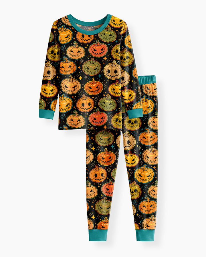 Jack O’ Lantern Nights Bamboo Two Piece Long Sleeve Pajama Set