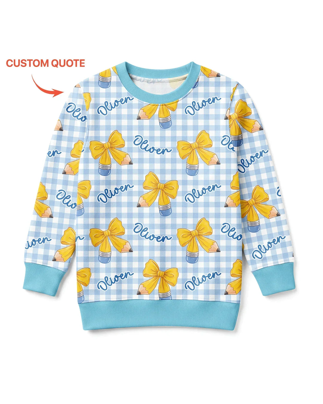 Sudadera de cuello redondo de bambú con plantilla personalizada