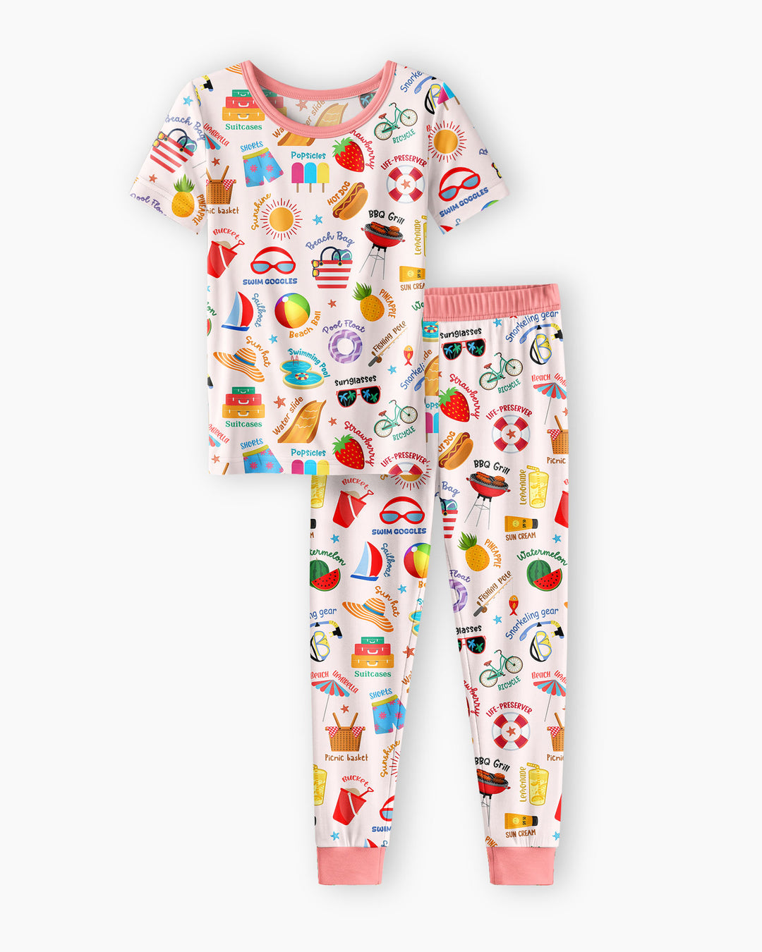 Zweiteiliges, kurzärmliges Pyjama-Set mit Marienkäfern