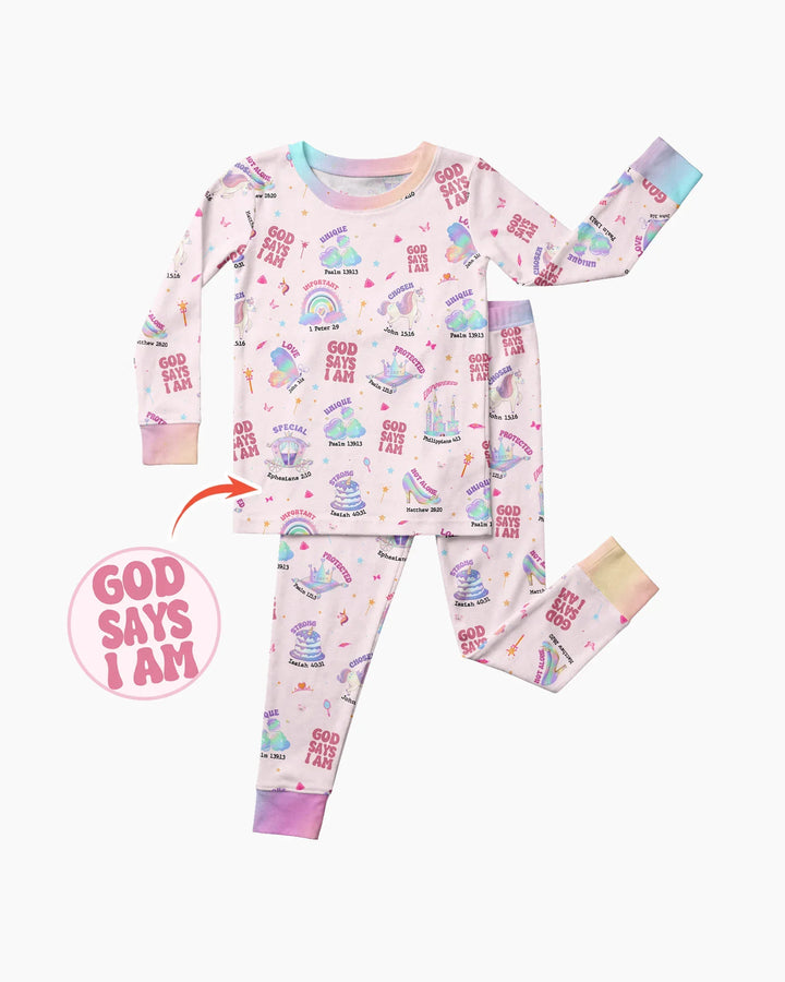 Zweiteiliges Langarm-Pyjama-Set mit Sommerfrüchten