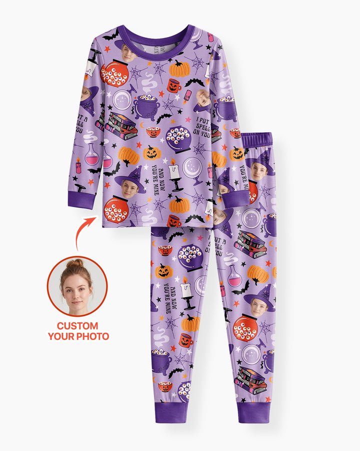 Halloween Little Witch Bamboo Two Piece Long Sleeve Pajama Set