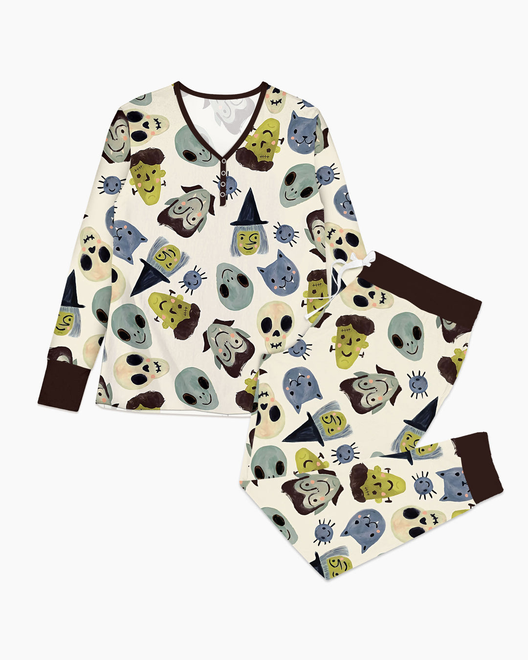 Halloween Face Bamboo Women Pajama Set