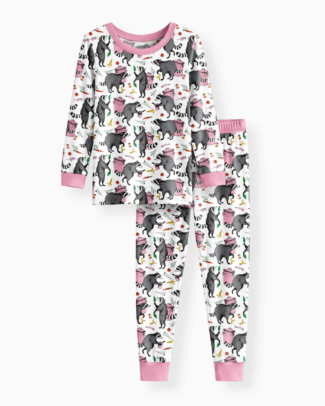 Trash Panda Adventures Bamboo Two Piece Long Sleeve Pajama Set