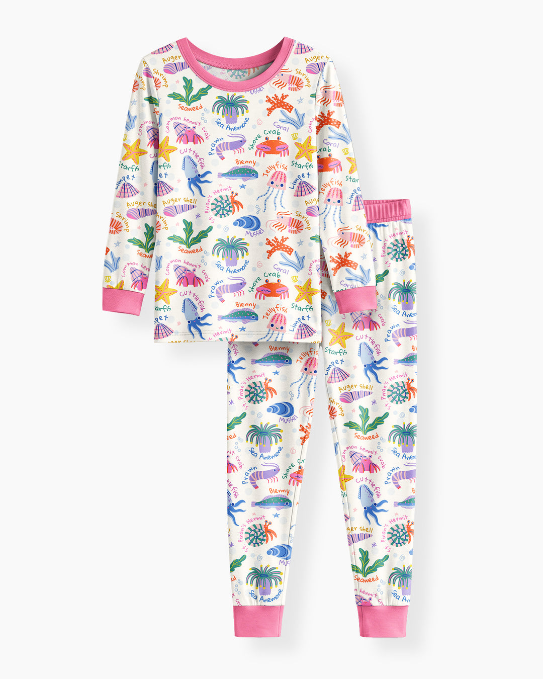 Tide Pool Pals Bamboo Two Piece Long Sleeve Pajama Set