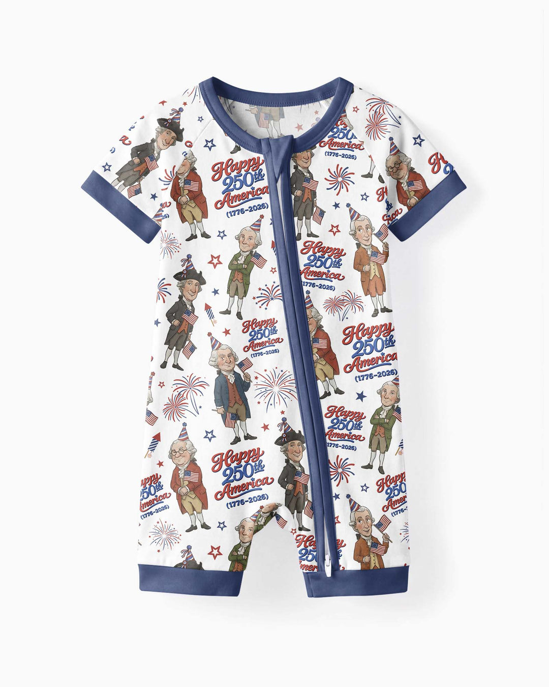 Party Like It's 1776 Family Matching Bamboo Shorty Zippy
