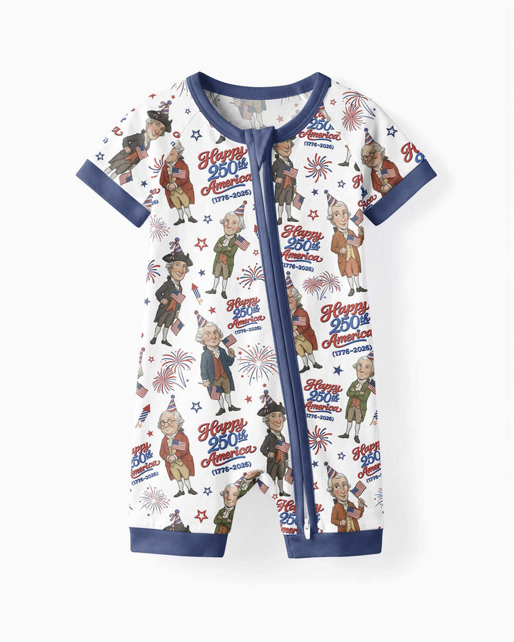 Party Like It's 1776 Family Matching Bamboo Shorty Zippy