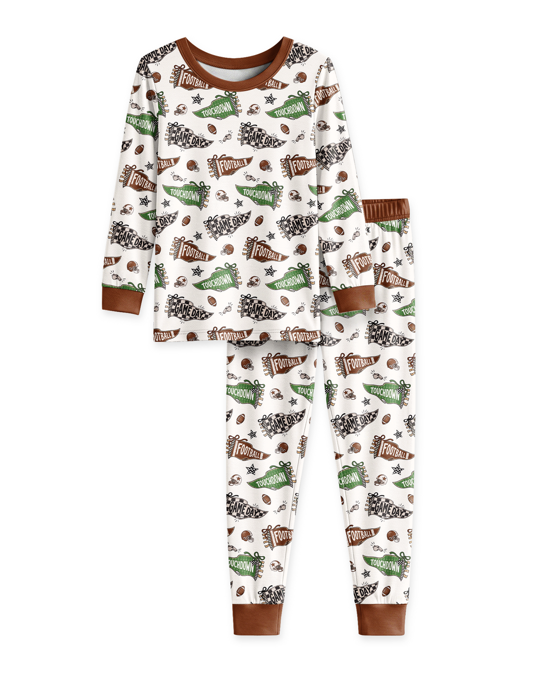 Touchdown Season Bamboo Two Piece Long Sleeve Pajama Set