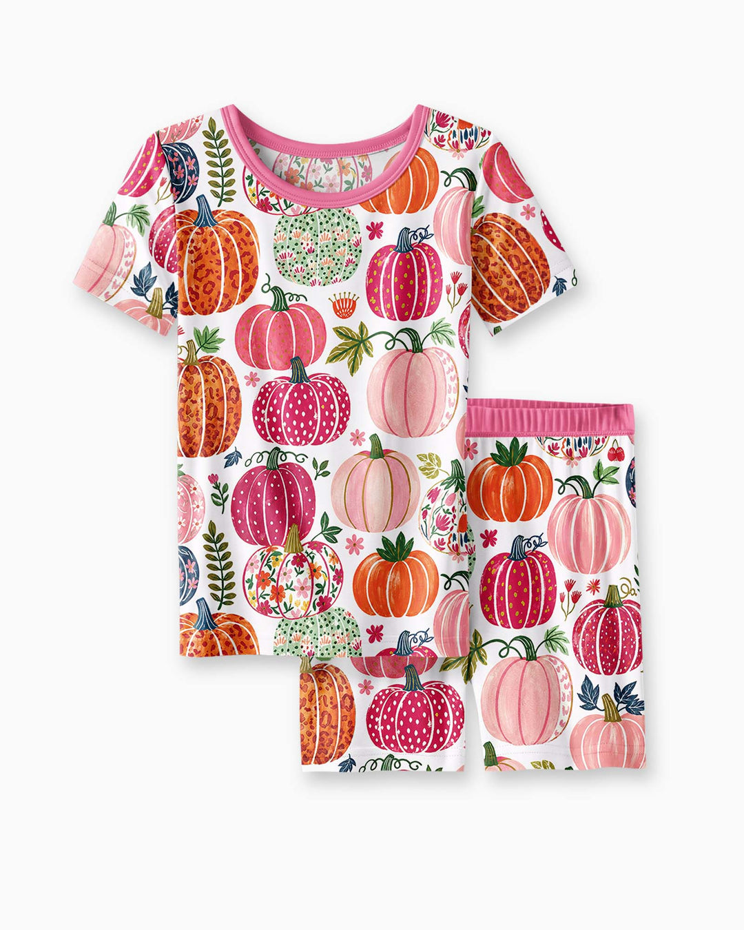 Conjunto de Pijama de Dos Piezas de Bambú con Mangas Cortas y Pantalones Cortos