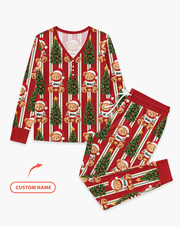 Christmas Bear Bamboo Women Pajama Set