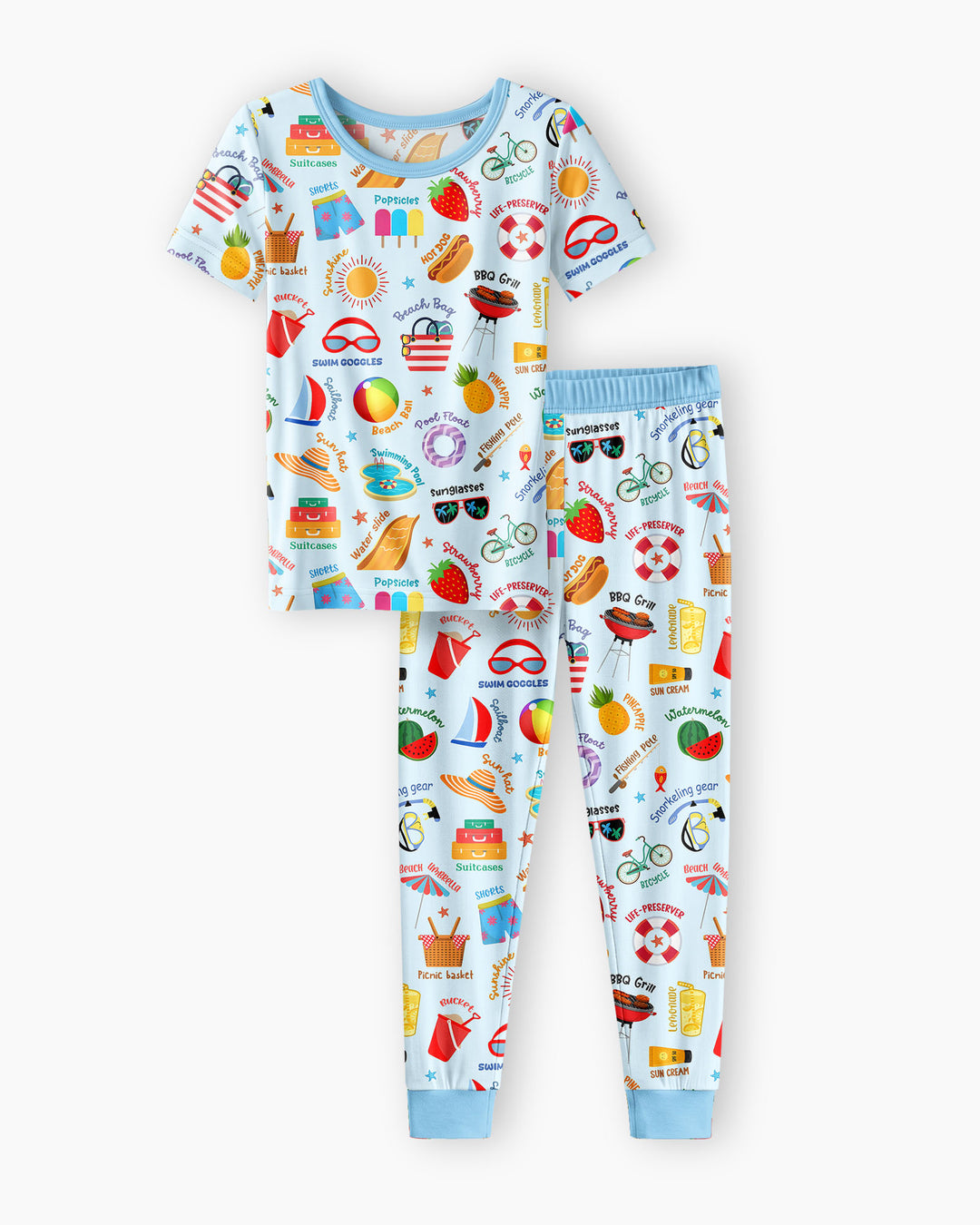 Zweiteiliges, kurzärmliges Pyjama-Set mit Marienkäfern