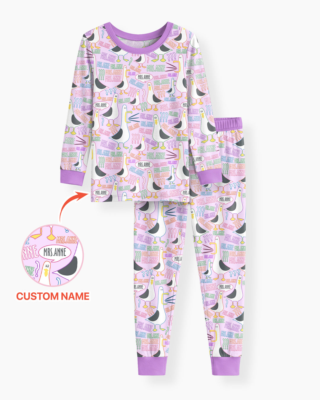 Conjunto de pijama de dos piezas de bambú con mangas largas, plantilla PERSONALIZADA