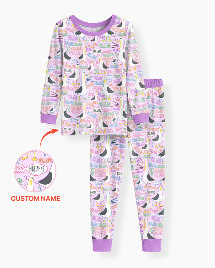 Conjunto de pijama de dos piezas de bambú con mangas largas, plantilla PERSONALIZADA