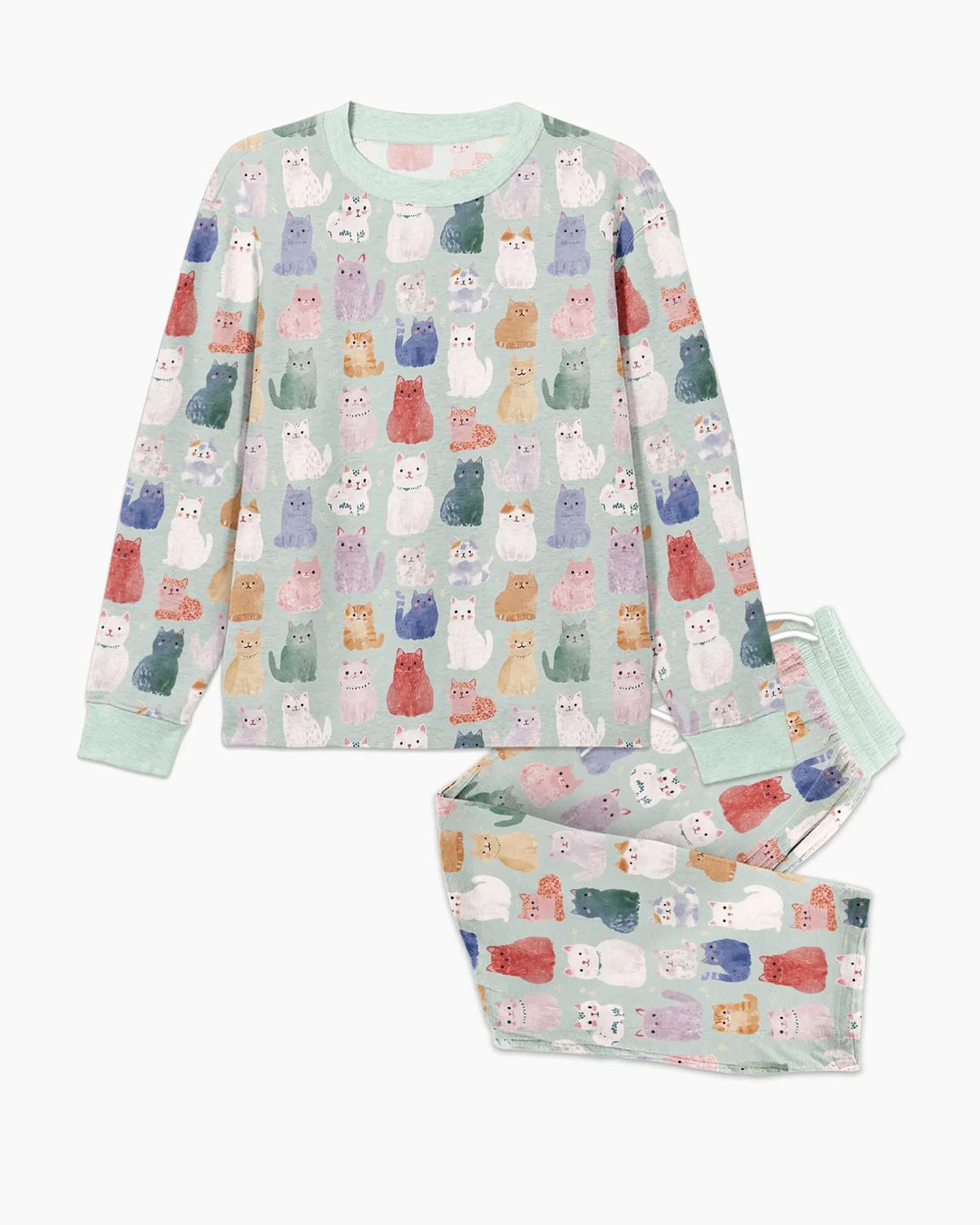 Enchanted Happy Kitty Family Matching Bamboo Men's Pajama Set