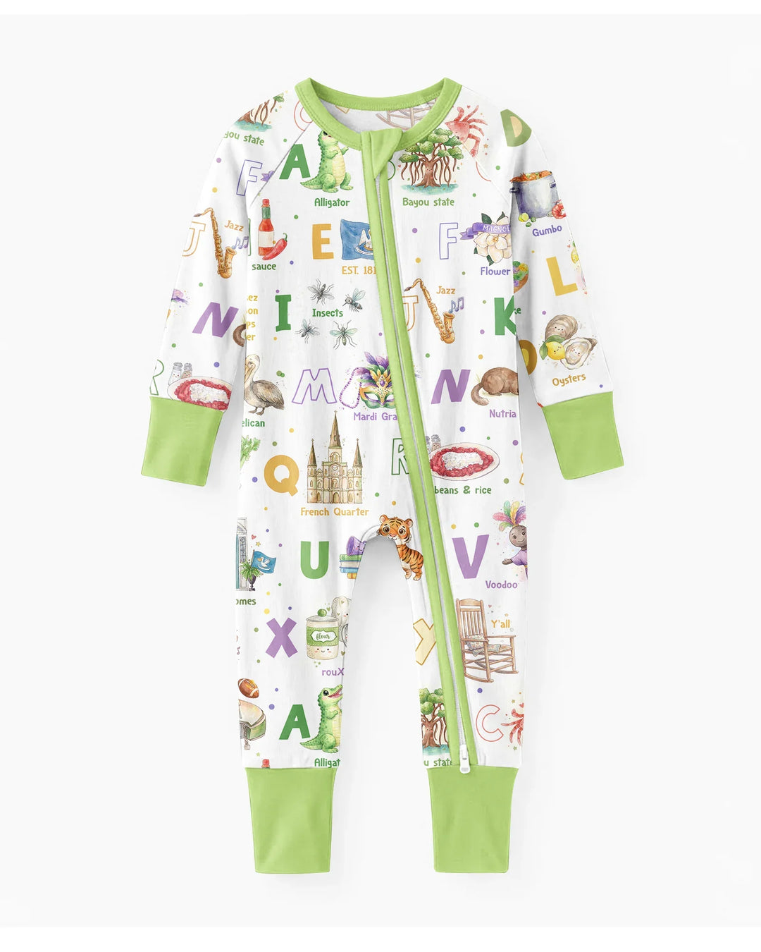 Alphabet of Lousiana Bamboo Convertible Zippy