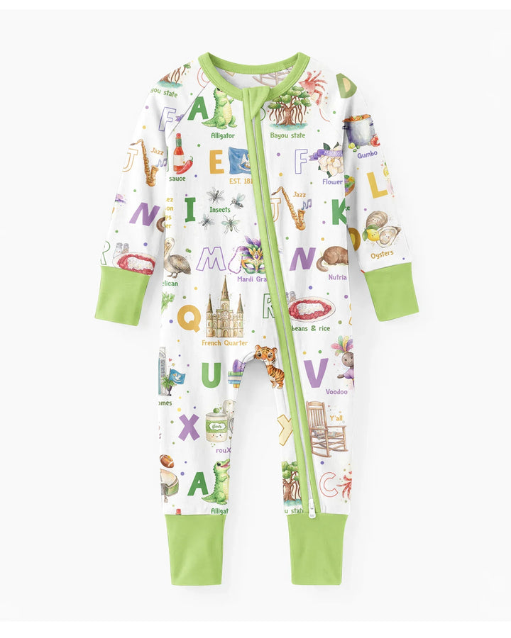 Alphabet of Lousiana Bamboo Convertible Zippy