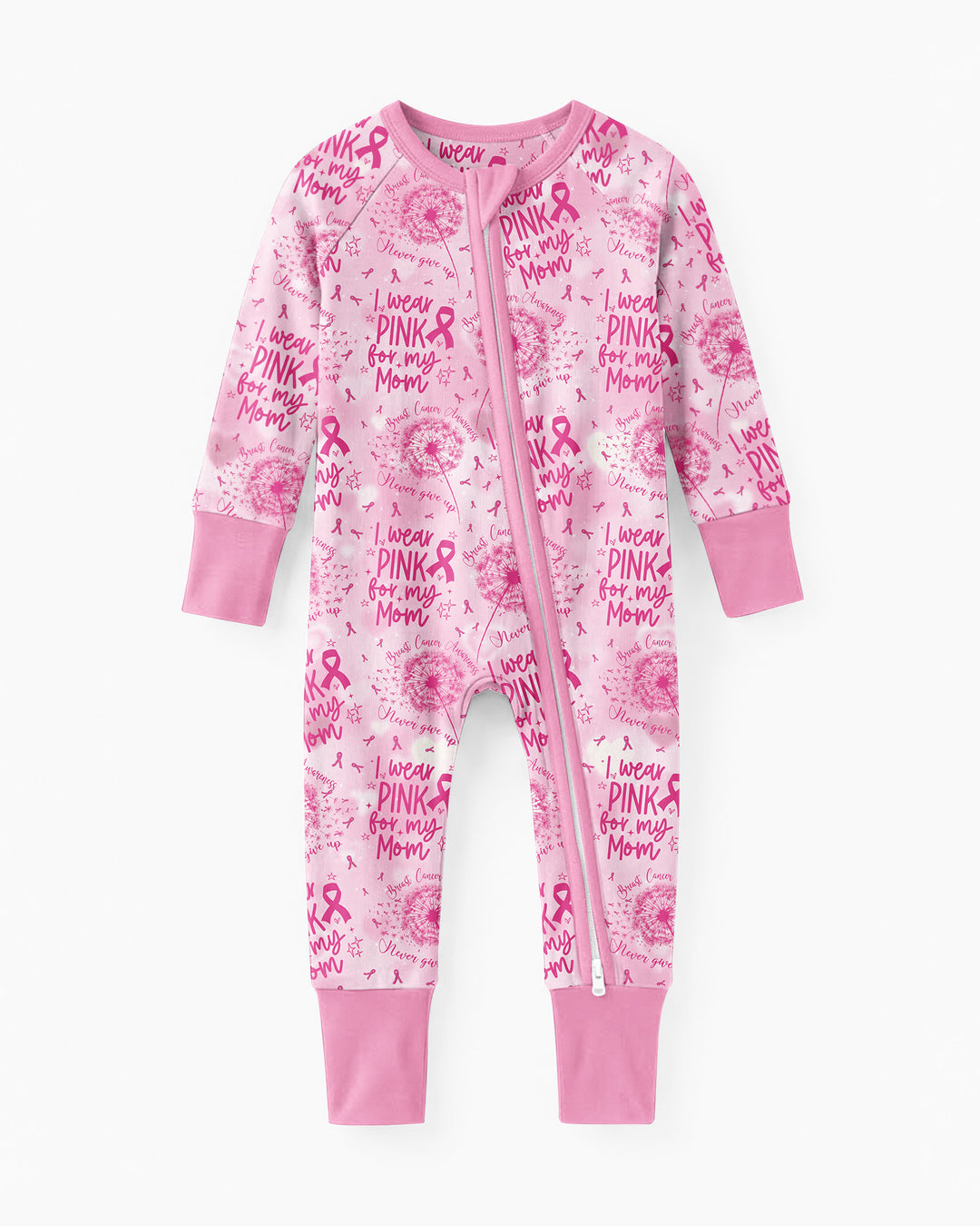 I Wear Pink For My Mom Bamboo Convertible Zippy