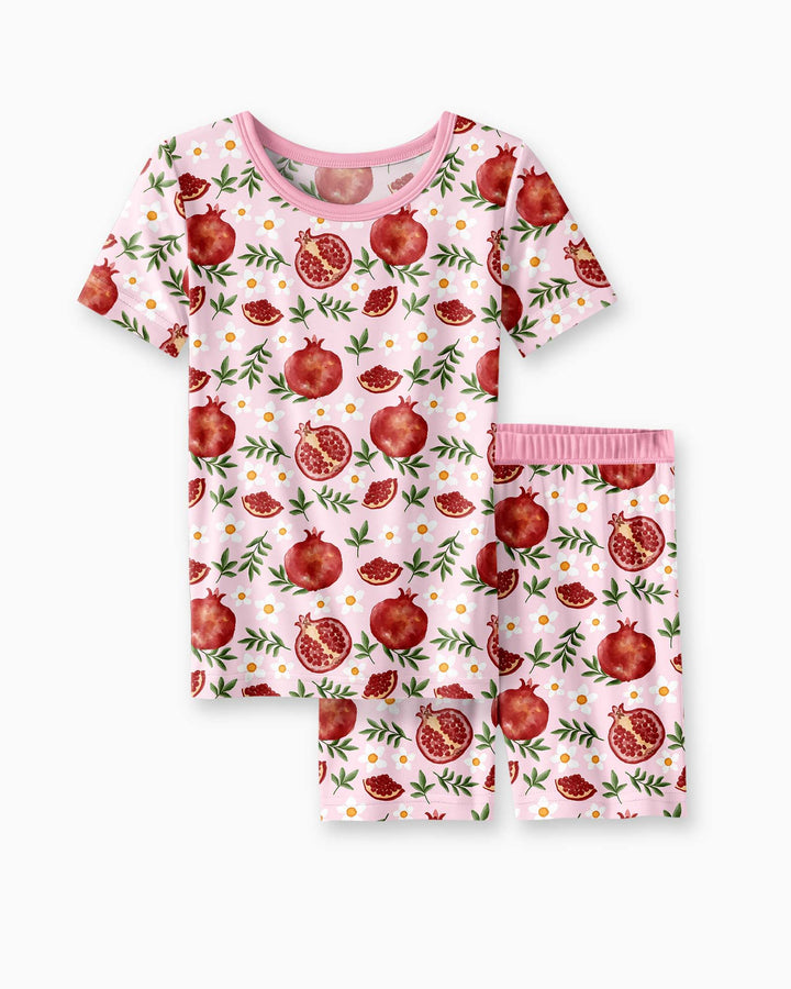 Schlafanzug-Set zweiteilig, kurze Ärmel, kurze Hose, Bambus