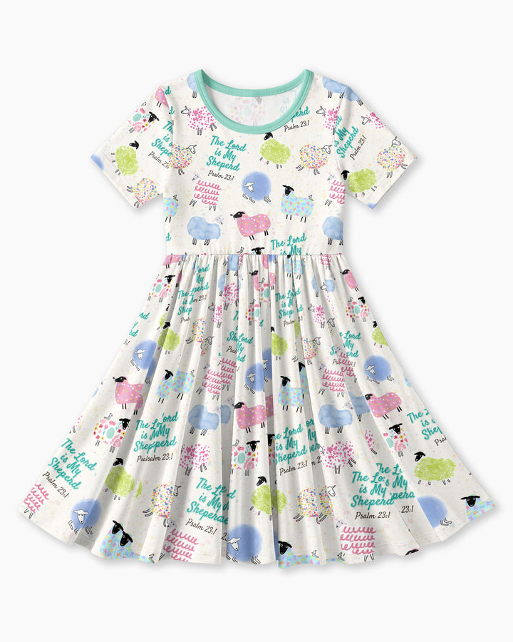 The Lord Is My Shepherd Psalm 23 Bamboo Twirl Dress