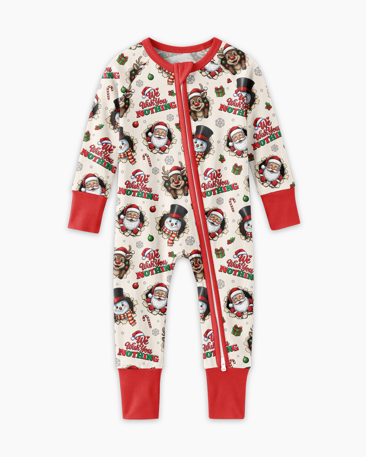 Funny Butt Christmas Squad Bamboo Convertible Zippy