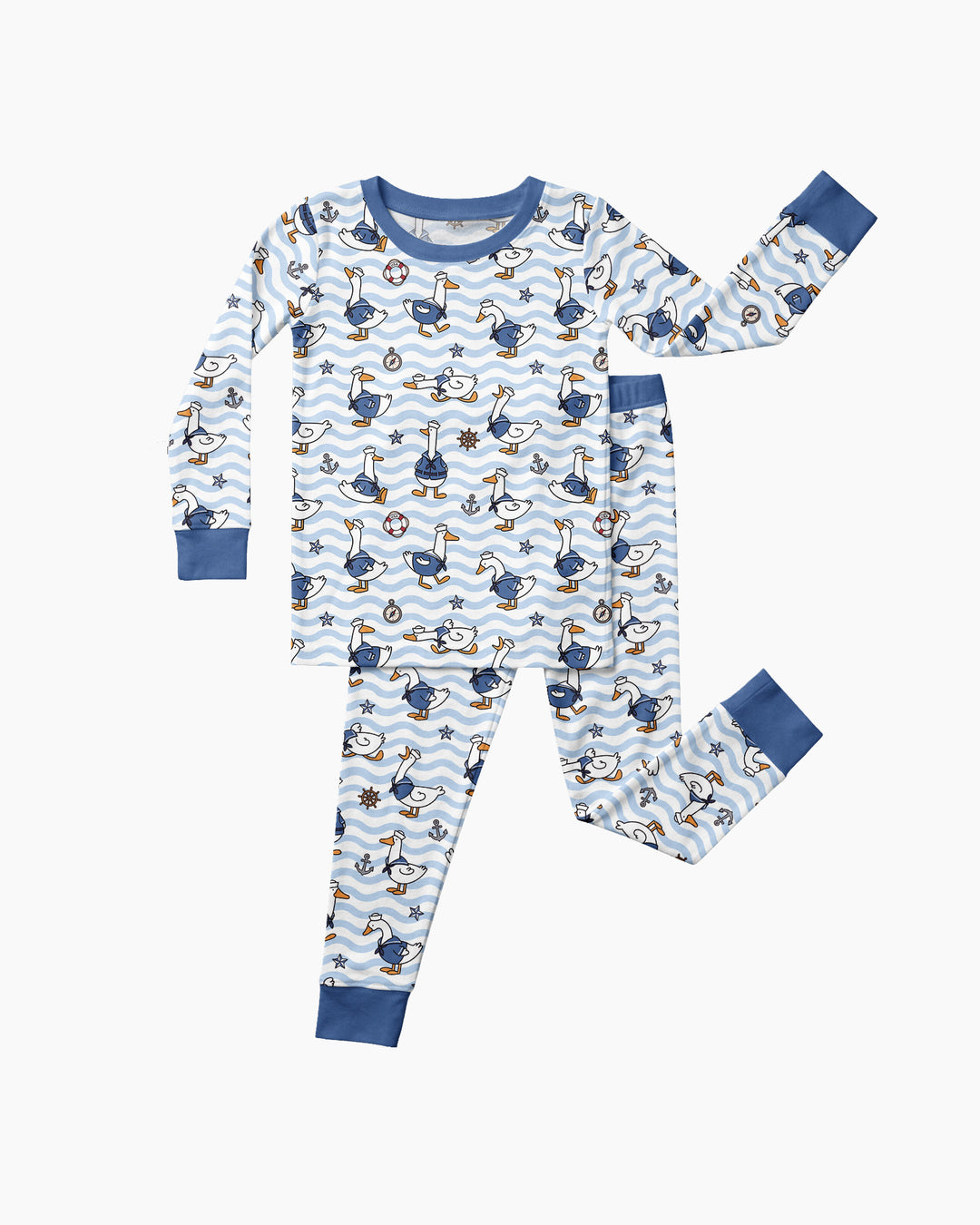 Silly Goose Sailor Bamboo Two Piece Long Sleeve Pajama Set