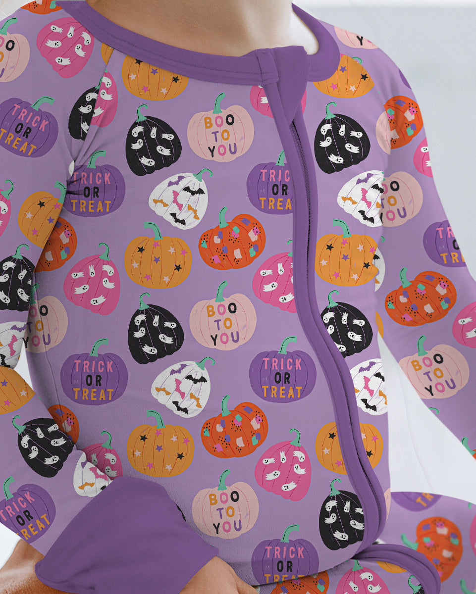 Boo Pumpkin Season Bamboo Convertible Zippy