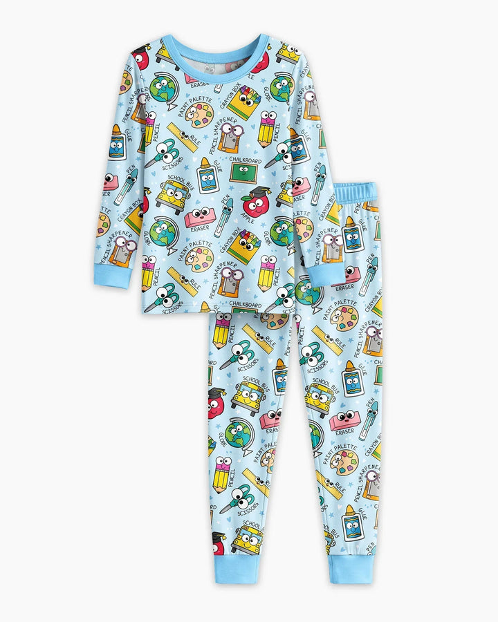 Conjunto de pijama de dos piezas de bambú con mangas largas, plantilla PERSONALIZADA