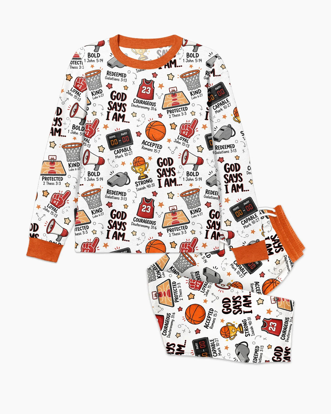 Basketball God Says I Am Bamboo Men's Pajama Set
